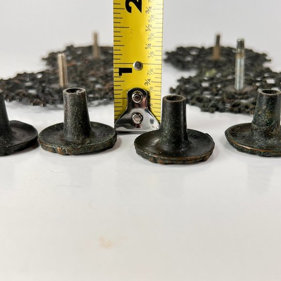 Vtg Allison Drawer Pull Knob Backplate Escutcheon Ornate Japan Lot of 4 - Picture 16 of 16